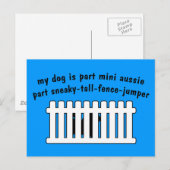 Deel Mini Aussie Part Fence-Jumper Briefkaart (Voorkant / Achterkant)