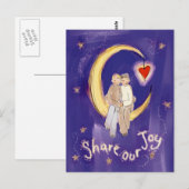 Deel onze Joy Grooms op maan Briefkaart (Voorkant / Achterkant)