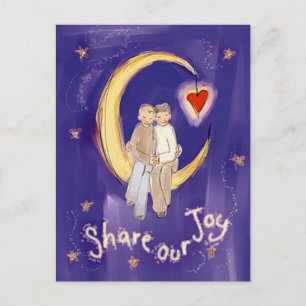 Deel onze Joy Grooms op maan Briefkaart