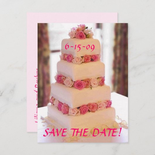 Deel onze liefde-save de datum aankondigingskaart (Voorkant / Achterkant)