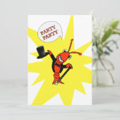 Deel Party Crawfish/Lobster-uitnodigingen Kaart (Staand voorkant)