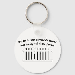 Deel Patterdale Terrier Part Fence-Jumper Sleutelhanger