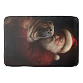 Deel Pei met Kerstman Feestelijke Kerstmis Badmat (Voorkant)