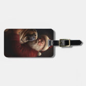 Deel Pei met Kerstman Feestelijke Kerstmis Bagagelabel (Voorkant horizontaal)