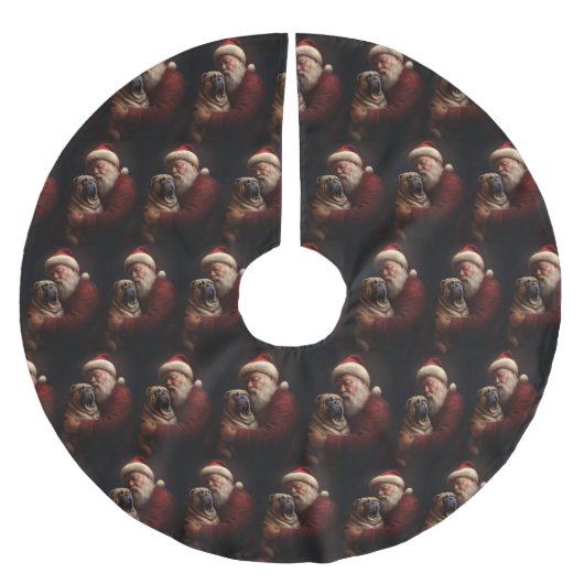 Deel Pei met Kerstman Feestelijke Kerstmis Kerstboom Rok (Voorkant)