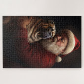 Deel Pei met Kerstman Feestelijke Kerstmis Legpuzzel (Horizontaal)