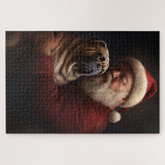 Deel Pei met Kerstman Feestelijke Kerstmis Legpuzzel (Horizontaal)