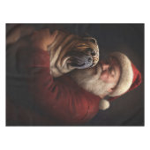 Deel Pei met Kerstman Feestelijke Kerstmis Tafelkleed (Voorkant (Horizontaal))