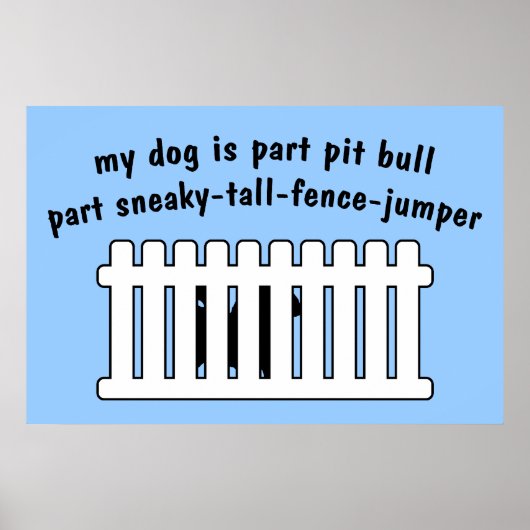 Deel Pit Bull Part Fence-Jumper Poster (Voorkant)