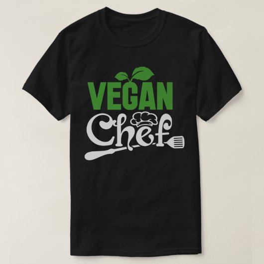 Deel Time Chef Full Time Vegan Funny Cooking Lover T-shirt (Design voorkant)