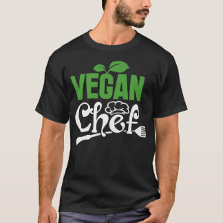 Deel Time Chef Full Time Vegan Funny Cooking Lover T-shirt