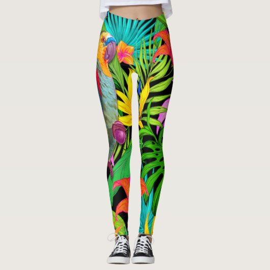 DEEL TROPISCHE VOGELS LEGGINGS (Voorkant)