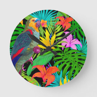 DEEL TROPISCHE VOGELS RONDE KLOK