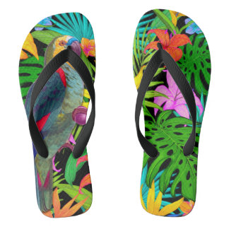 DEEL TROPISCHE VOGELS TEENSLIPPERS