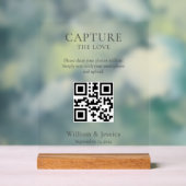 Deel trouwfoto's met QR-code Acryl Bord (Neutraal)