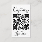 Deel trouwfoto's met QR-codekalligrafie Informatiekaartje (Voorkant)