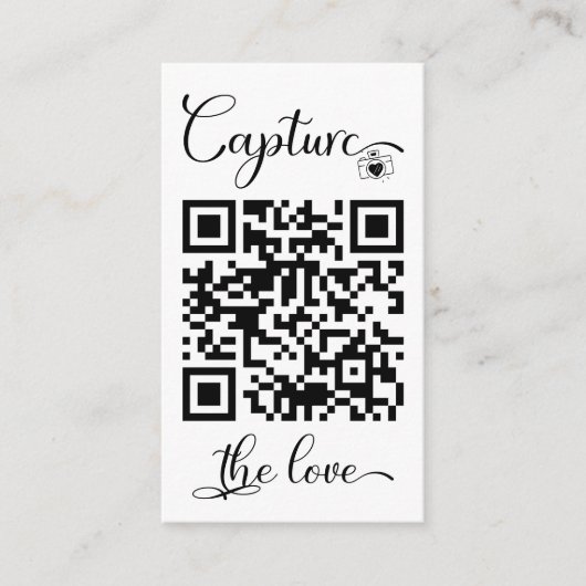 Deel trouwfoto's met QR-codekalligrafie Informatiekaartje (Voorkant)