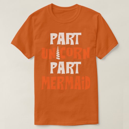 Deel Unicorn Part Mermaid Redhead 2 T-shirt (Design voorkant)