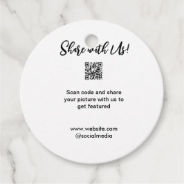 Deel uw afbeelding scan QR-code website toevoegen  Bedankjes Labels