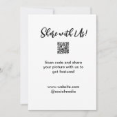 Deel uw afbeelding scan QR-code website toevoegen  Bedankkaart (Voorkant)