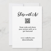 Deel uw afbeelding scan QR-code website toevoegen Bedankkaart (Achterkant)