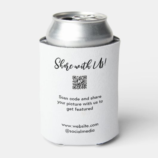 Deel uw afbeelding scan QR-code website toevoegen  Blikjeskoeler (Blikje Voorkant)