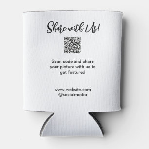 Deel uw afbeelding scan QR-code website toevoegen Blikjeskoeler
