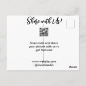 Deel uw afbeelding scan QR-code website toevoegen  Briefkaart (Achterkant)