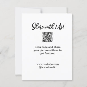 Deel uw afbeelding scan QR-code website toevoegen Briefkaart