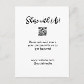 Deel uw afbeelding scan QR-code website toevoegen  Briefkaart (Voorkant)