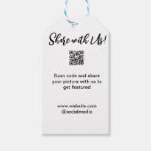 Deel uw afbeelding scan QR-code website toevoegen  Cadeaulabel (Voorkant)