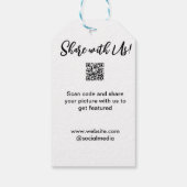 Deel uw afbeelding scan QR-code website toevoegen Cadeaulabel (Achterkant)