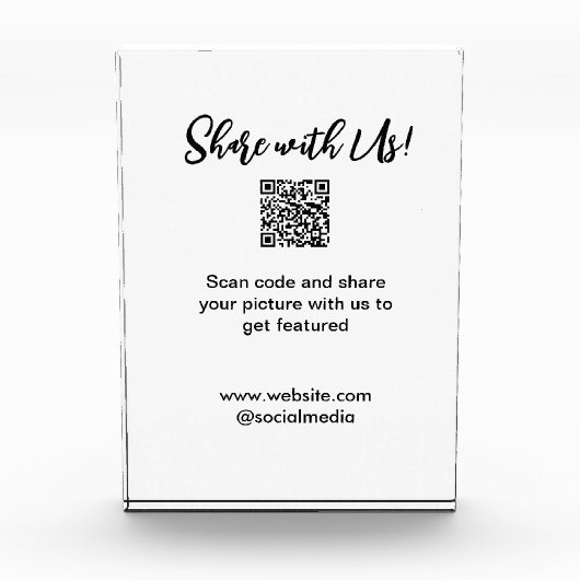 Deel uw afbeelding scan QR-code website toevoegen Fotoblokken (Voorkant)