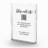 Deel uw afbeelding scan QR-code website toevoegen Fotoblokken (Rechts)