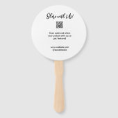 Deel uw afbeelding scan QR-code website toevoegen Handwaaier (Voorkant)