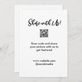 Deel uw afbeelding scan QR-code website toevoegen  Kaart (Voorkant / Achterkant)