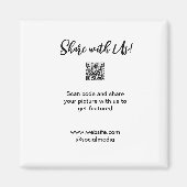 Deel uw afbeelding scan QR-code website toevoegen  Magneet (Voorkant)