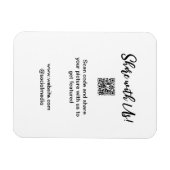 Deel uw afbeelding scan QR-code website toevoegen Magneet (Horizontaal)