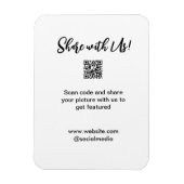 Deel uw afbeelding scan QR-code website toevoegen Magneet (Verticaal)