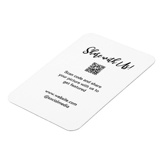 Deel uw afbeelding scan QR-code website toevoegen Magneet (Linkerzijde)