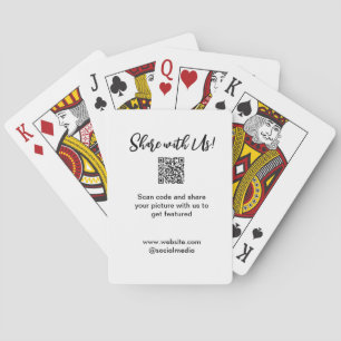 Deel uw afbeelding scan QR-code website toevoegen Pokerkaarten