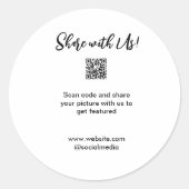 Deel uw afbeelding scan QR-code website toevoegen  Ronde Sticker (Voorkant)