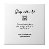 Deel uw afbeelding scan QR-code website toevoegen Tegeltje (Voorkant)