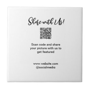 Deel uw afbeelding scan QR-code website toevoegen  Tegeltje