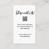 Deel uw afbeelding scan QR-code website toevoegen Visitekaartje (Achterkant)