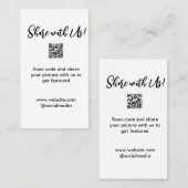 Deel uw afbeelding scan QR-code website toevoegen Visitekaartje (Voorkant / Achterkant)