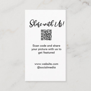 Deel uw afbeelding scan QR-code website toevoegen Visitekaartje