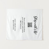 Deel uw afbeelding scan QR-code website toevoegen  Wandkleed (Voorkant (horizontaal))