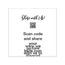 Deel uw afbeelding scan QR-code website toevoegen  Zelfinktende Stempel