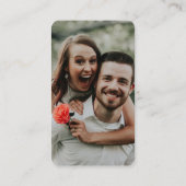 Deel uw foto's Gedenkwaardige QR Code Black Weddin Plaatskaartje (Achterkant)